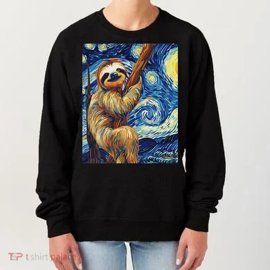 Starry Night Sloth Women's Sweatshirt