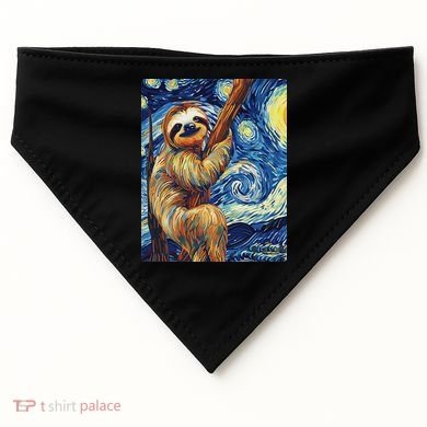 Starry Night Sloth USA-Made Doggie Bandana