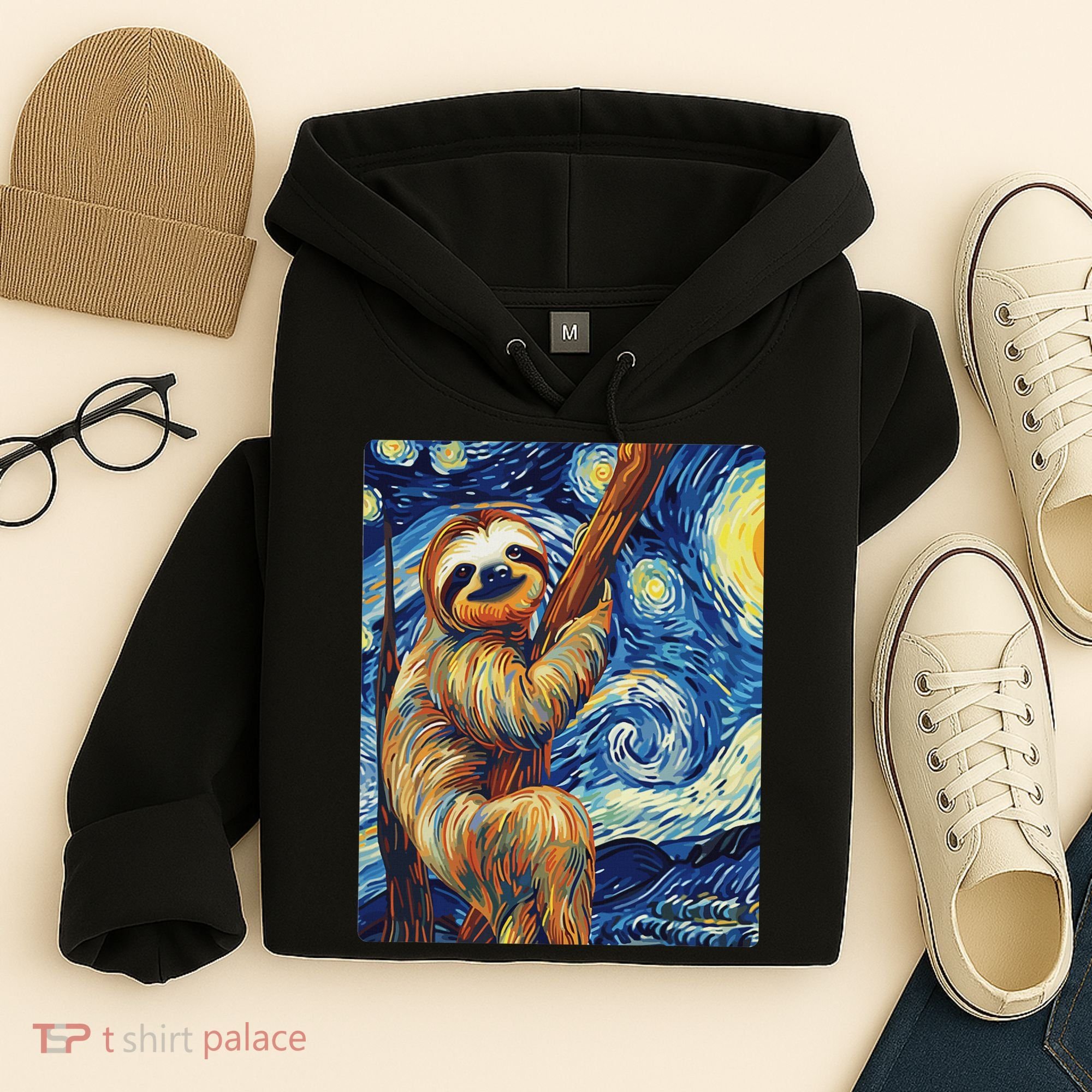 Starry Night Sloth Hoodie