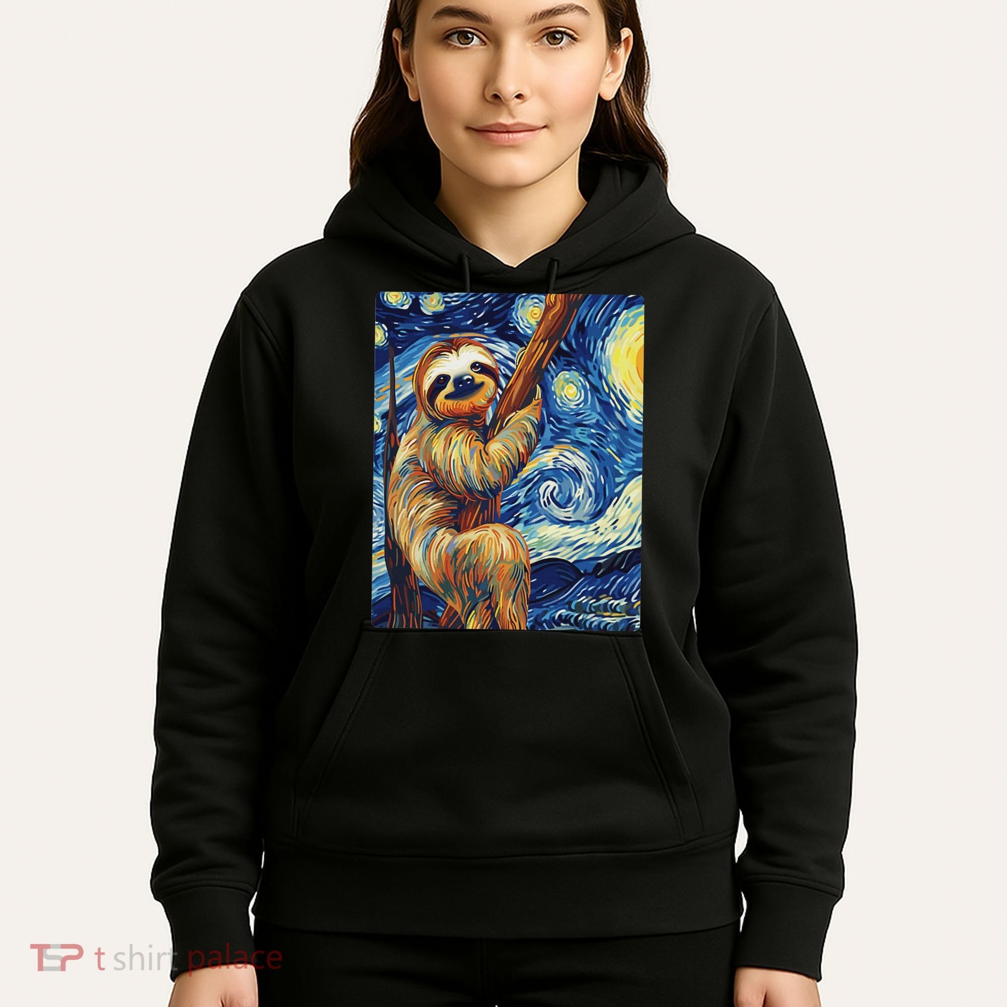 Starry Night Sloth Hoodie