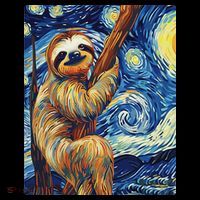 Starry Night Sloth Hoodie thumb 7