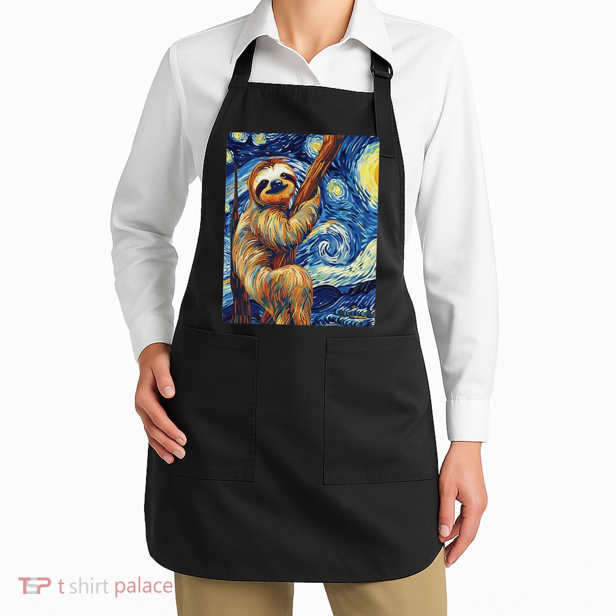 Starry Night Sloth Apron