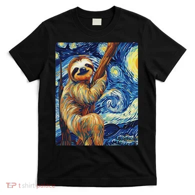Starry Night Sloth T-Shirt