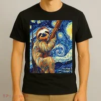 Starry Night Sloth T-Shirt thumb 3