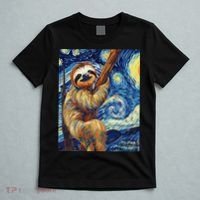 Starry Night Sloth T-Shirt thumb 5