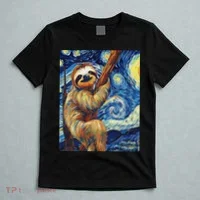 Starry Night Sloth T-Shirt thumb 5