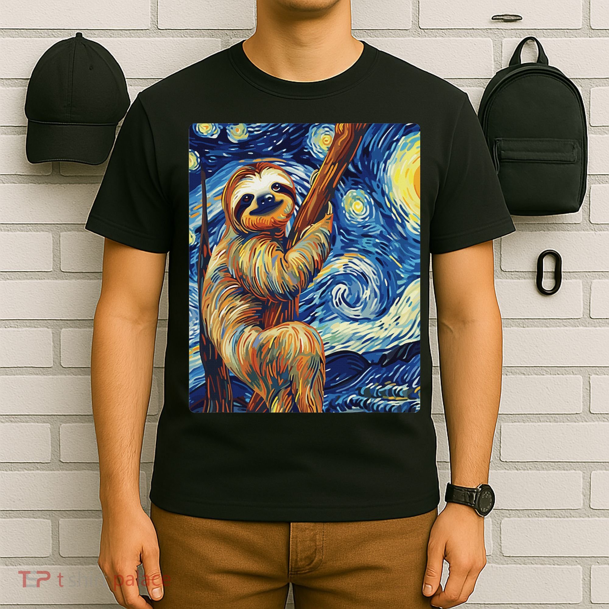 Starry Night Sloth T-Shirt