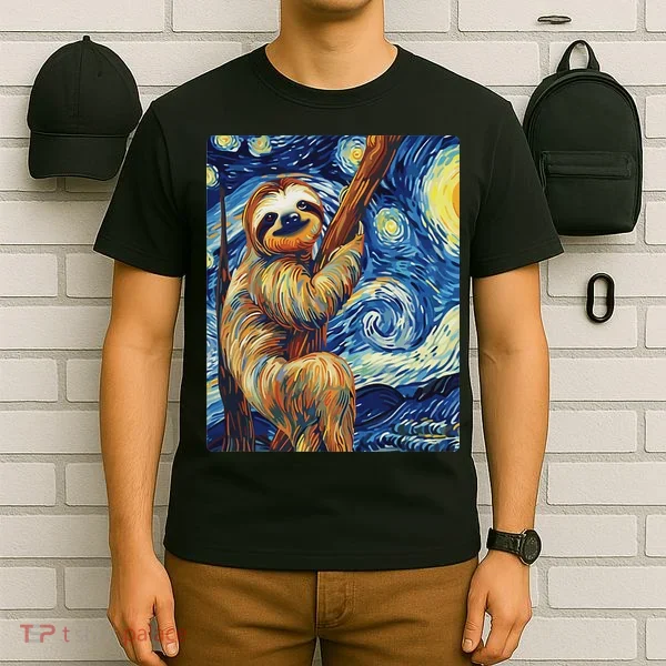 Starry Night Sloth T-Shirt