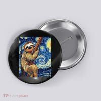 Starry Night Sloth Button thumb 0