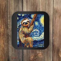 Starry Night Sloth Coaster thumb 0
