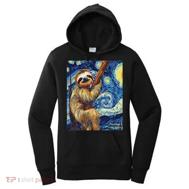 Starry Night Sloth Women's Hoodie