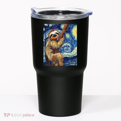 Starry Night Sloth Tumbler