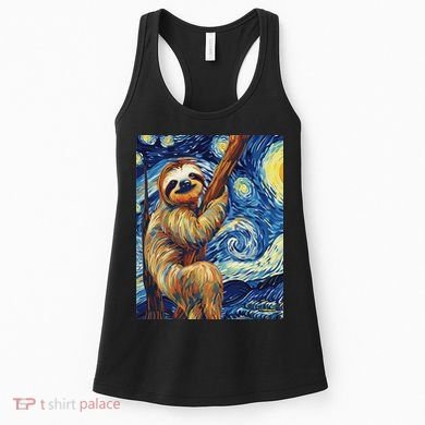 Starry Night Sloth Women's Tank Top
