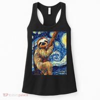 Starry Night Sloth Women's Tank Top thumb 0