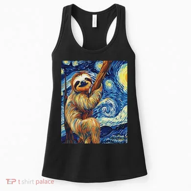 Starry Night Sloth Women's Tank Top