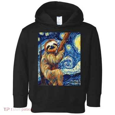 Starry Night Sloth Toddler Hoodie