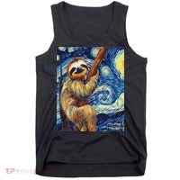 Starry Night Sloth Tank Top thumb 0
