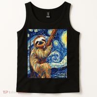 Starry Night Sloth Tank Top thumb 2