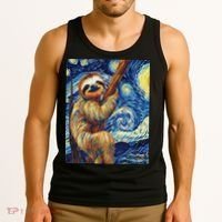 Starry Night Sloth Tank Top thumb 3