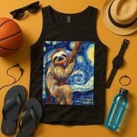 Starry Night Sloth Tank Top thumb 4