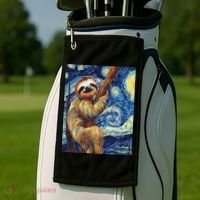 Starry Night Sloth Golf Towel thumb 2