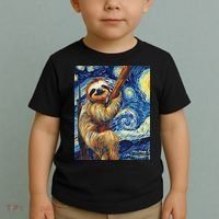 Starry Night Sloth Toddler T-Shirt thumb 2