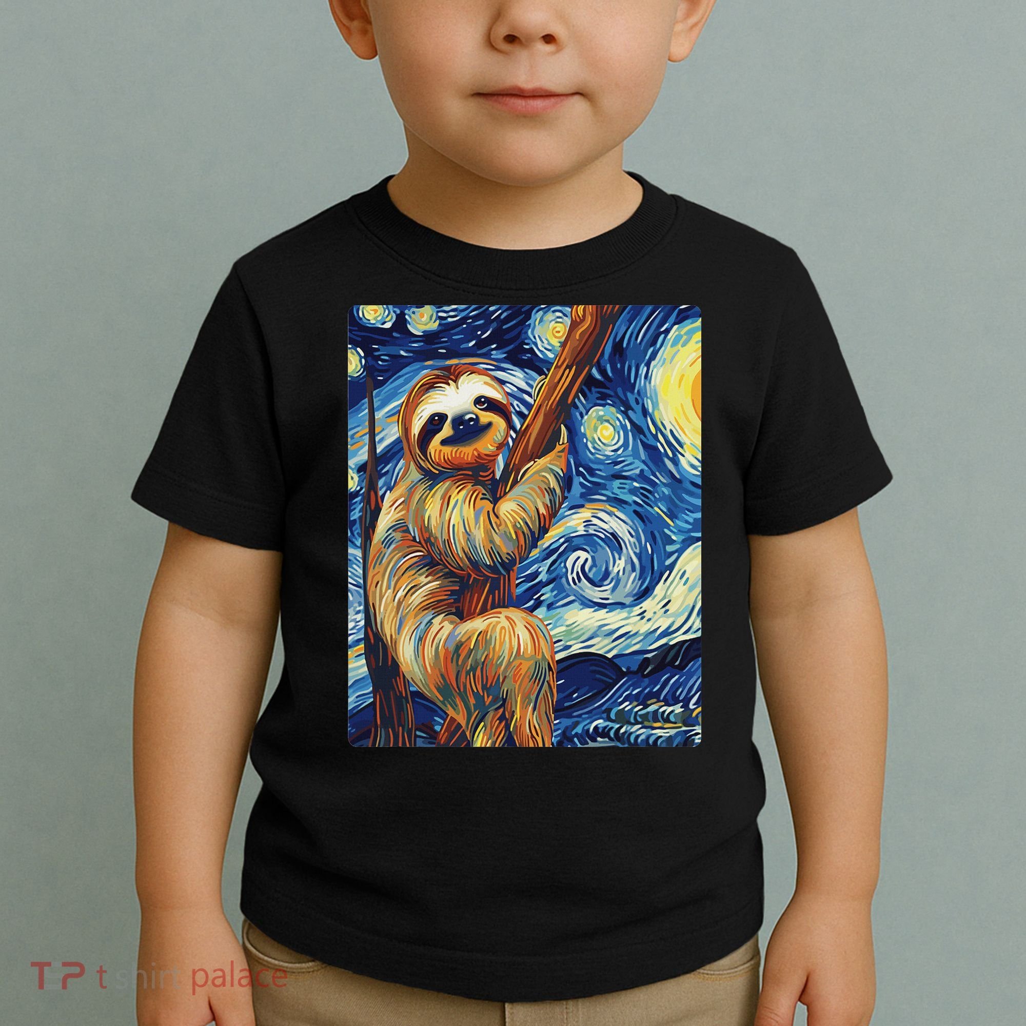 Starry Night Sloth Toddler T-Shirt