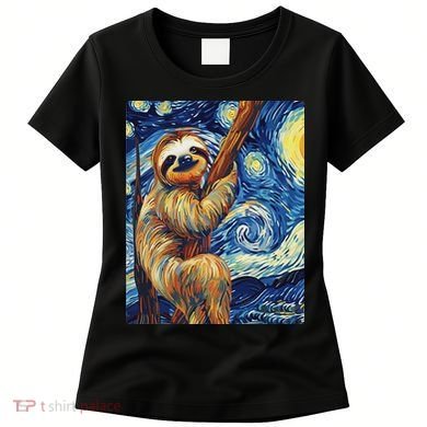 Starry Night Sloth Women's T-Shirt
