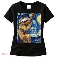 Starry Night Sloth Women's T-Shirt thumb 0