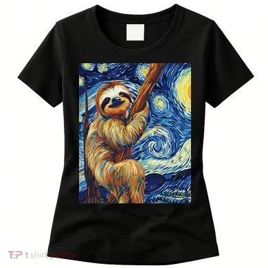 Starry Night Sloth Women's T-Shirt