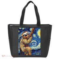 Starry Night Sloth Tote Bag thumb 0