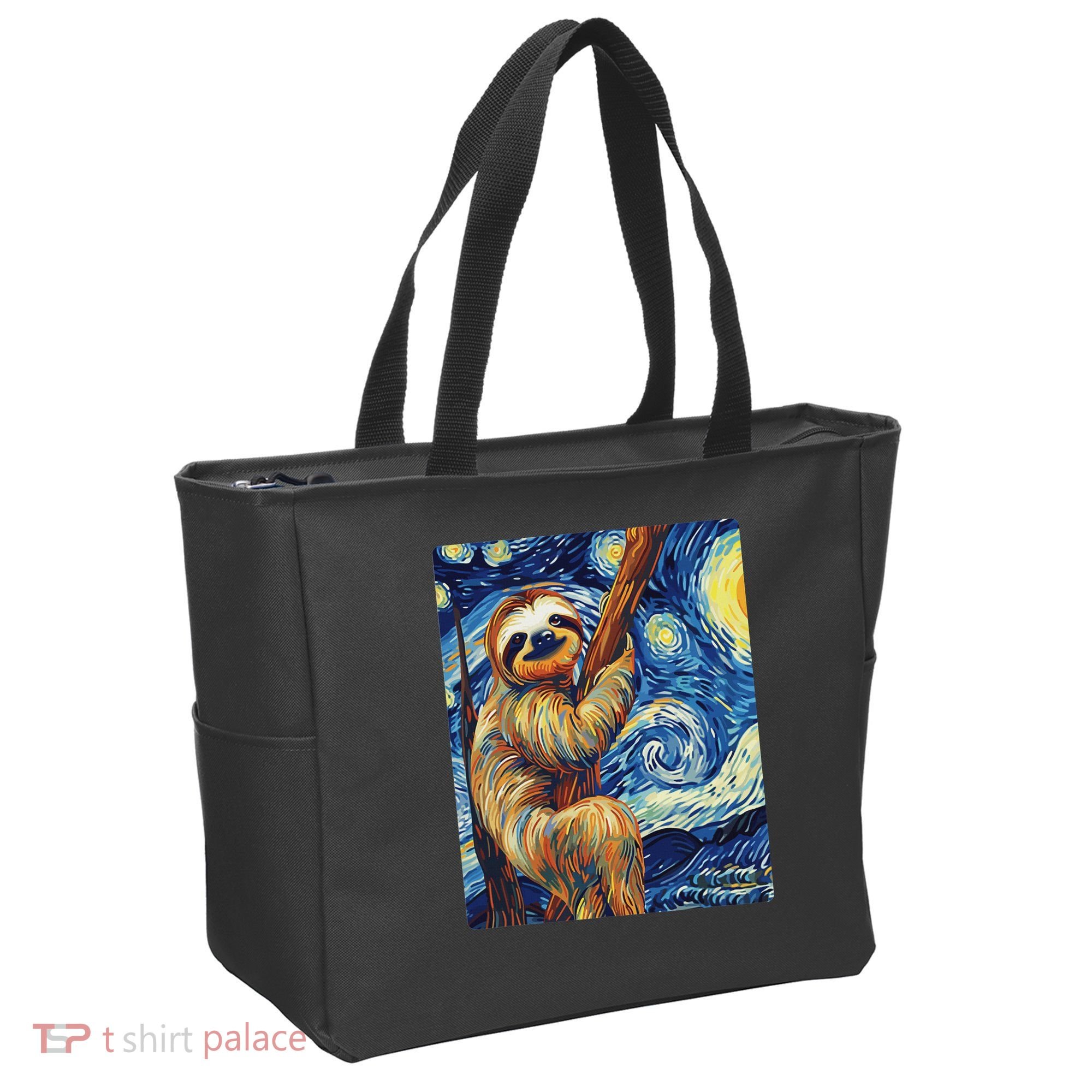 Starry Night Sloth Tote Bag