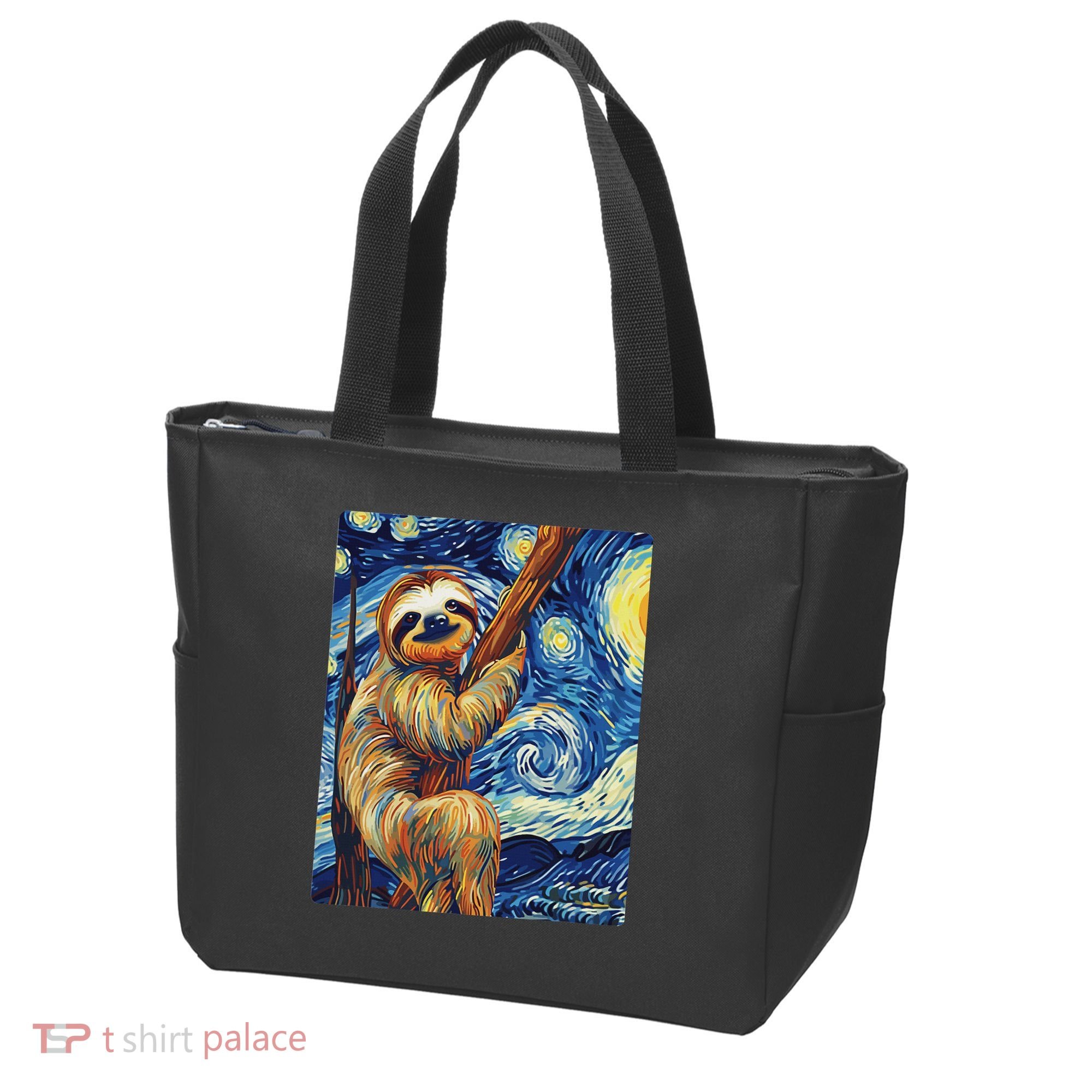 Starry Night Sloth Tote Bag