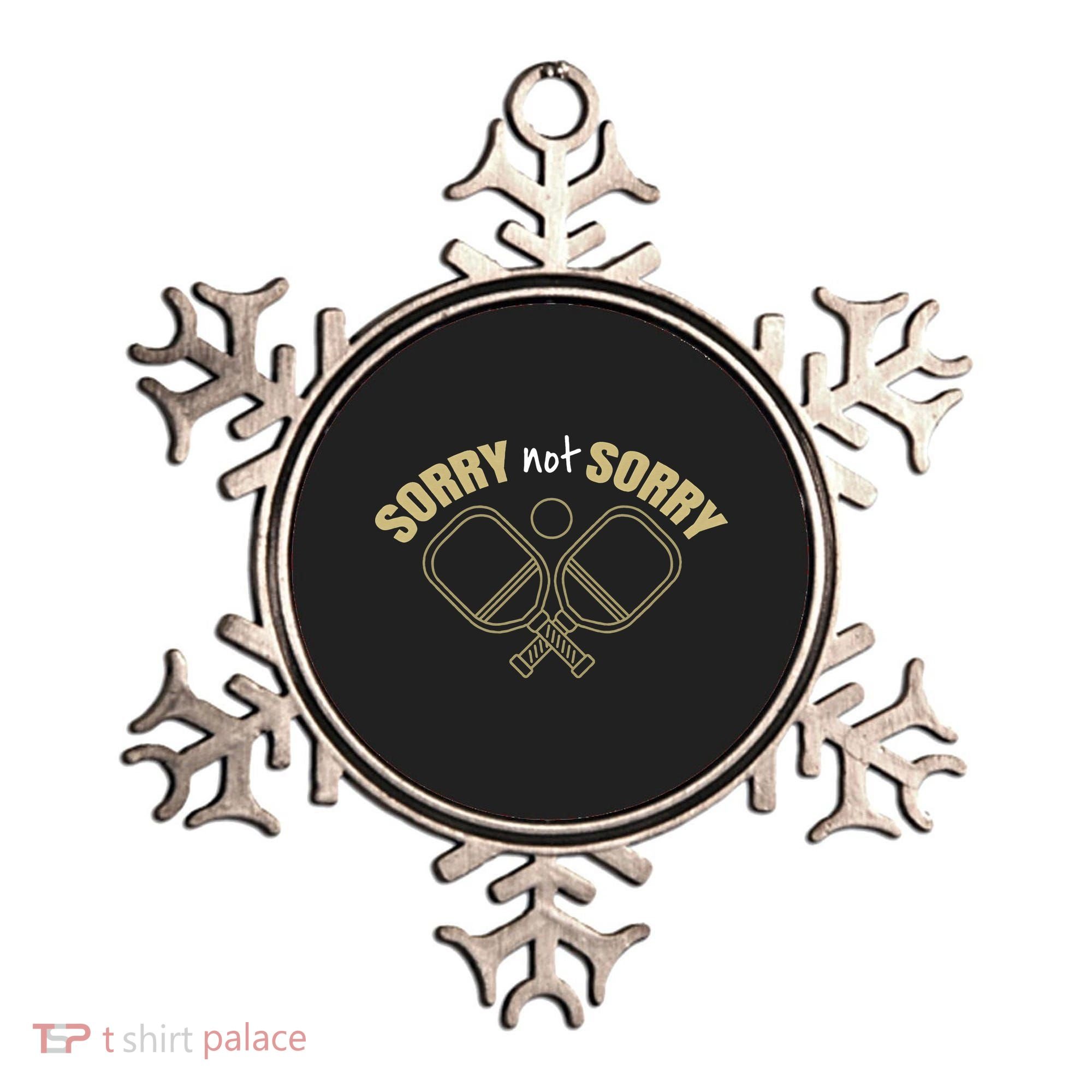 Sorry Not Sorry Pickleball Ornament