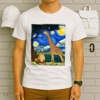 Safari Night Starry Night Zoo Animals Animal Art Safari T-Shirt thumb 6