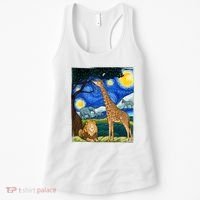 Safari Night Starry Night Zoo Animals Animal Art Safari Women's Tank Top thumb 0