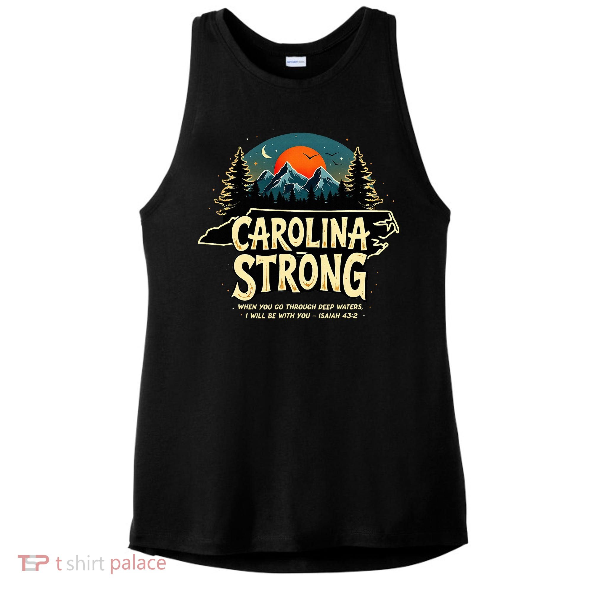 Strong Nc State Carolina Strong Support & Pray For Carolina Ladies PosiCharge Tri-Blend Wicking Tank