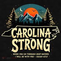Strong Nc State Carolina Strong Support & Pray For Carolina Ladies PosiCharge Tri-Blend Wicking Tank thumb 2