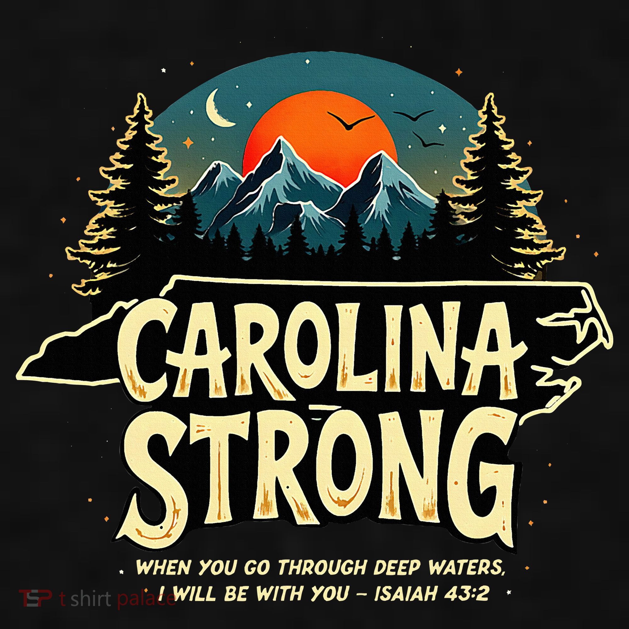 Strong Nc State Carolina Strong Support & Pray For Carolina Ladies PosiCharge Tri-Blend Wicking Tank