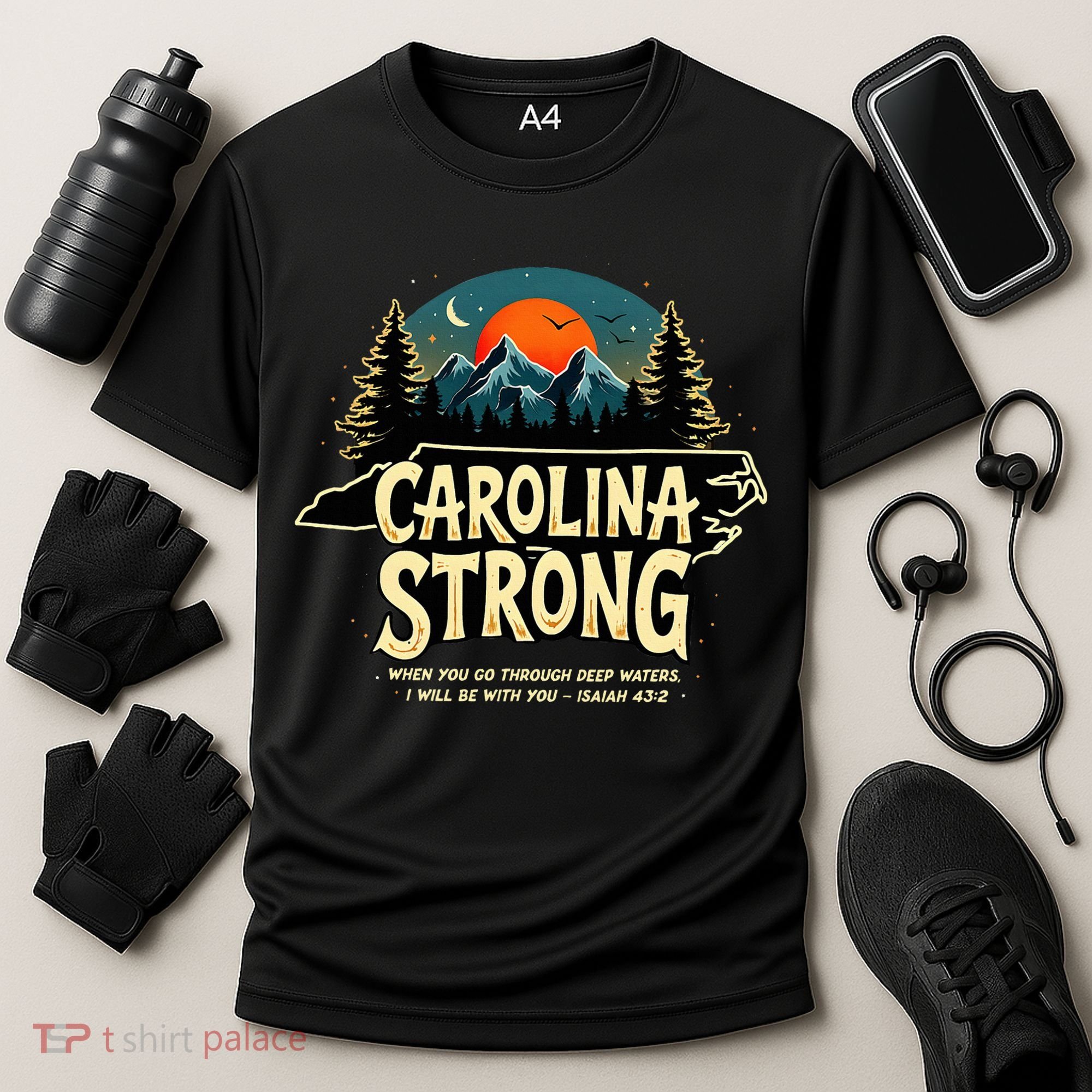 Strong Nc State Carolina Strong Support & Pray For Carolina Cooling Performance Crew T-Shirt