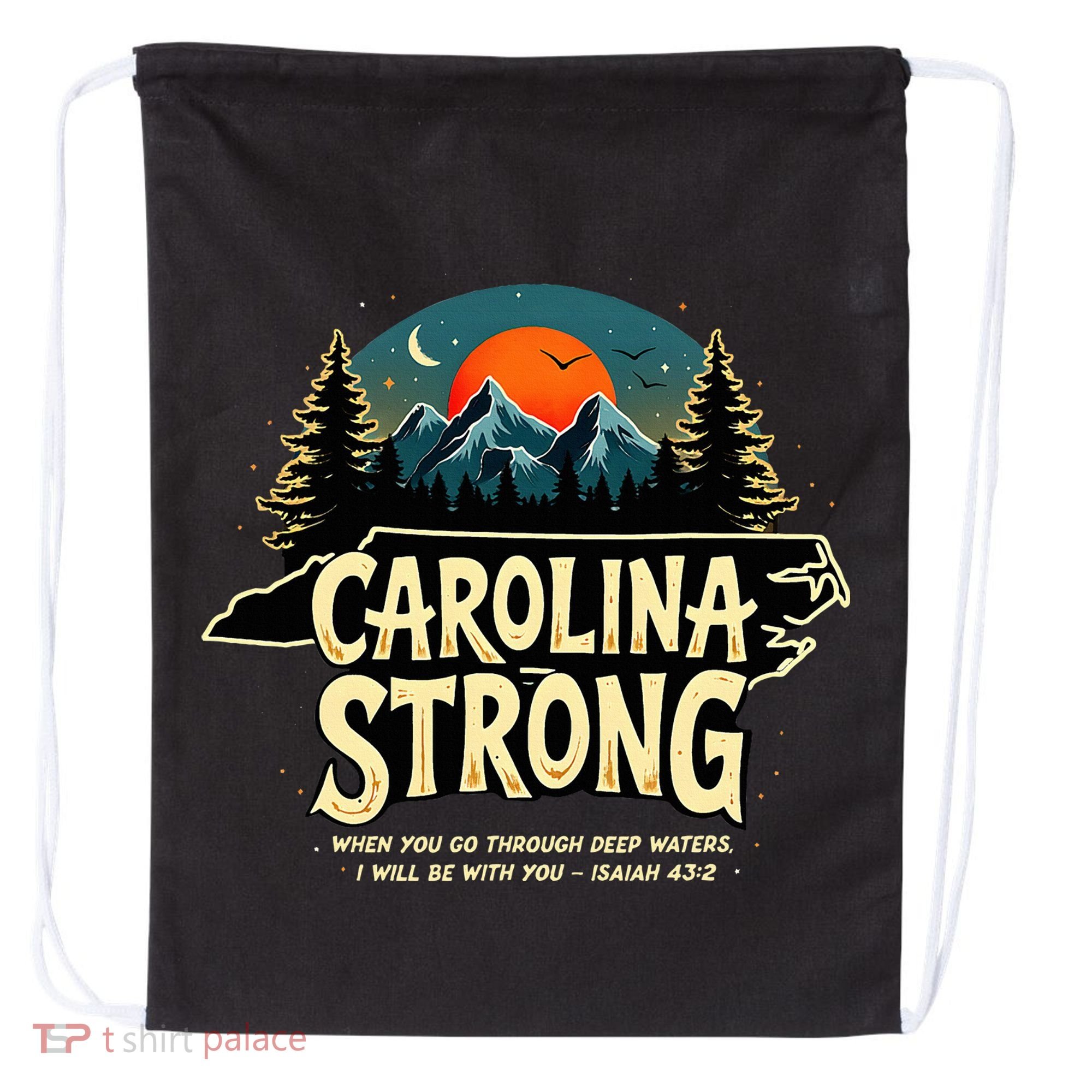 Strong Nc State Carolina Strong Support & Pray For Carolina Drawstring Bag