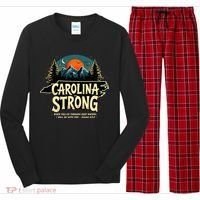 Strong Nc State Carolina Strong Support & Pray For Carolina Long Sleeve Pajama Set thumb 0