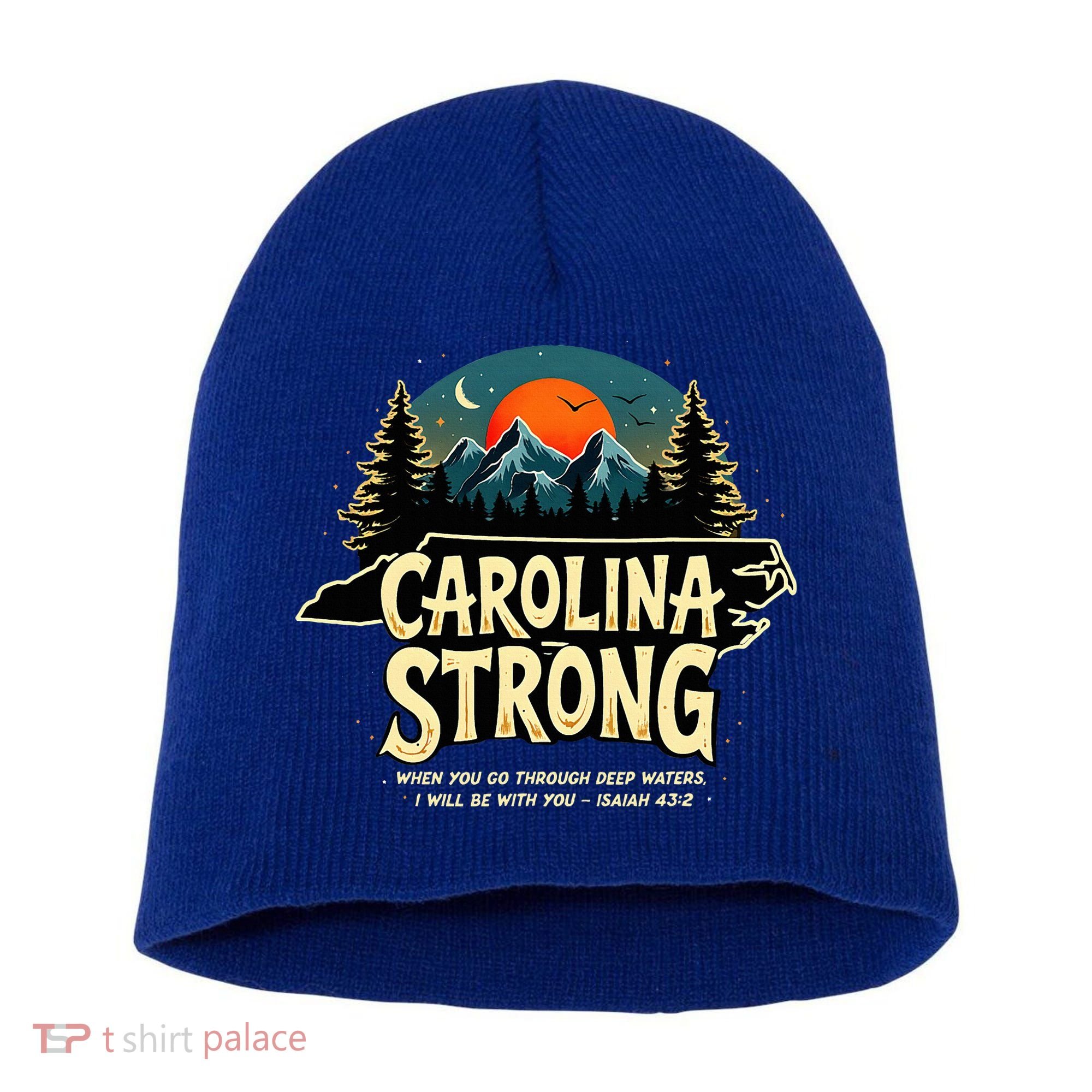 Strong Nc State Carolina Strong Support & Pray For Carolina Short Acrylic Beanie