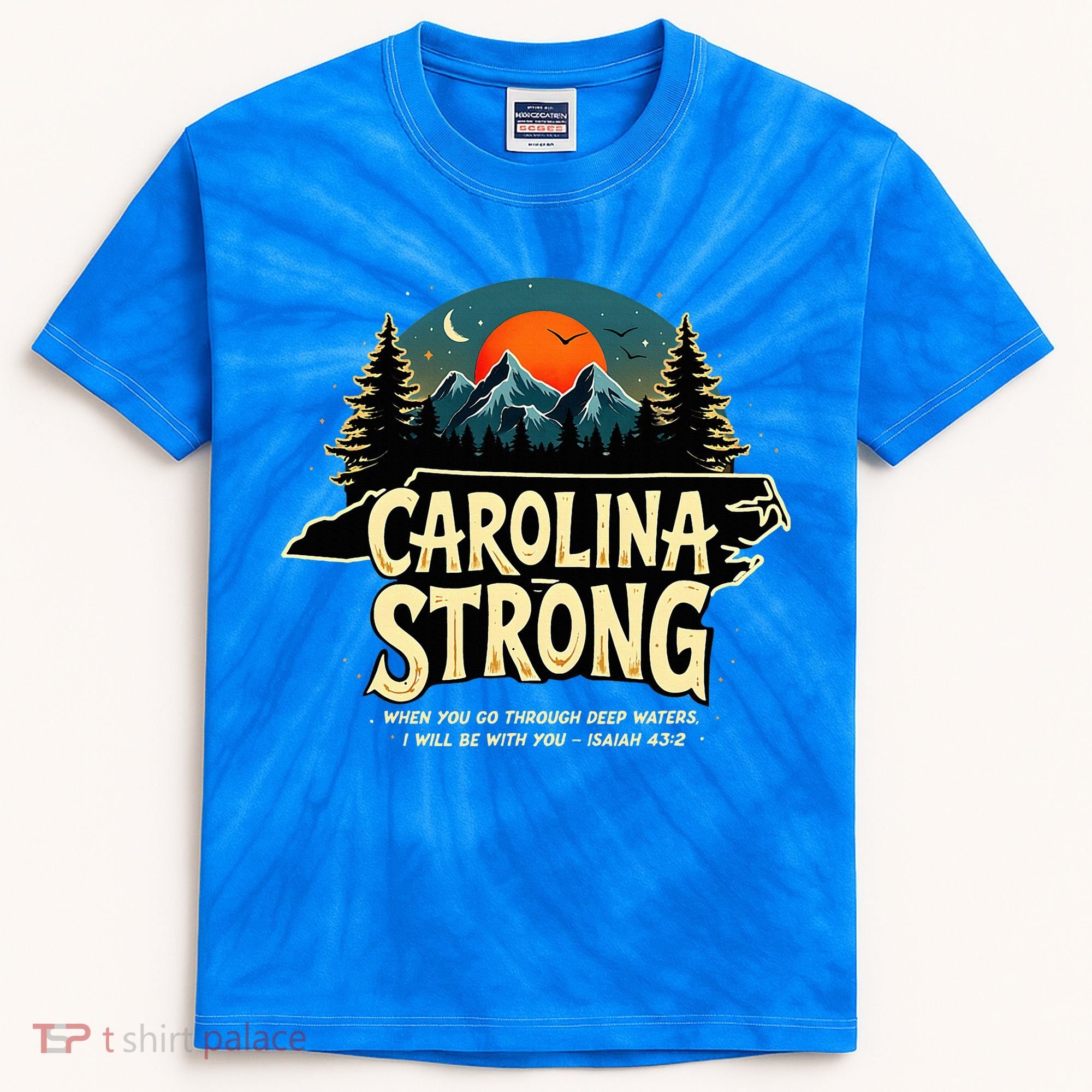 Strong Nc State Carolina Strong Support & Pray For Carolina Kids Tie-Dye T-Shirt