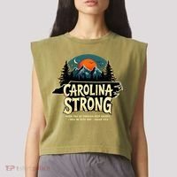 Strong Nc State Carolina Strong Support & Pray For Carolina Garment-Dyed Women's Muscle Tee thumb 2