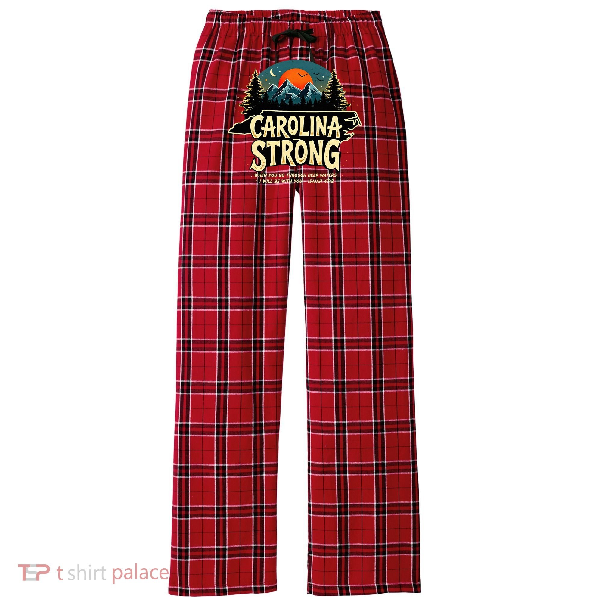 Strong Nc State Carolina Strong Support & Pray For Carolina Women's Flannel Plaid Pajama Pants