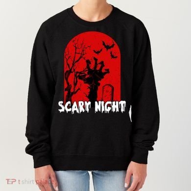 Scary Night Spooky Graveyard Halloween Women's Sweatshirt