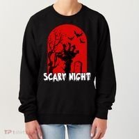 Scary Night Spooky Graveyard Halloween Women's Sweatshirt thumb 0