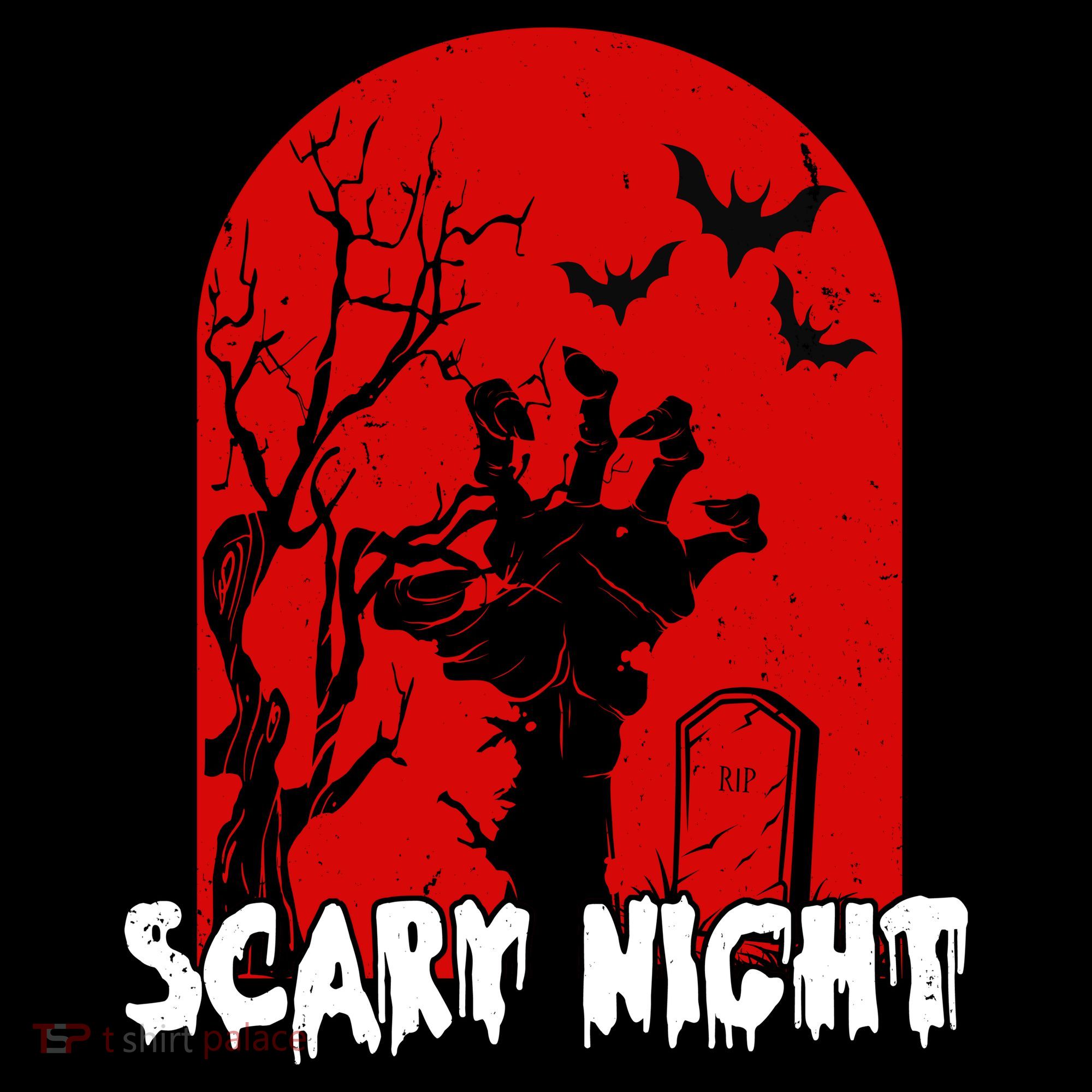 Scary Night Spooky Graveyard Halloween Apron