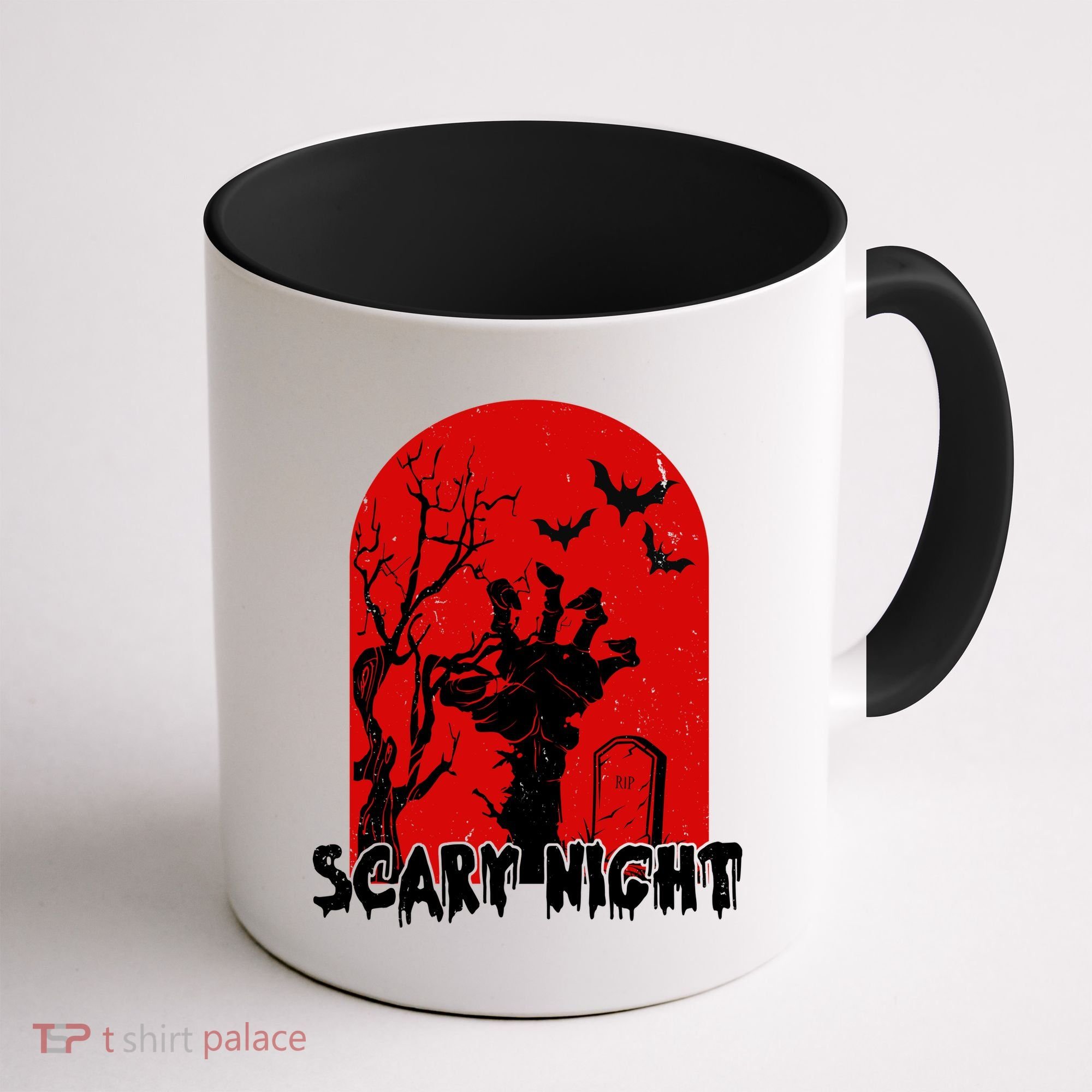 Scary Night Spooky Graveyard Halloween Coffee Mug